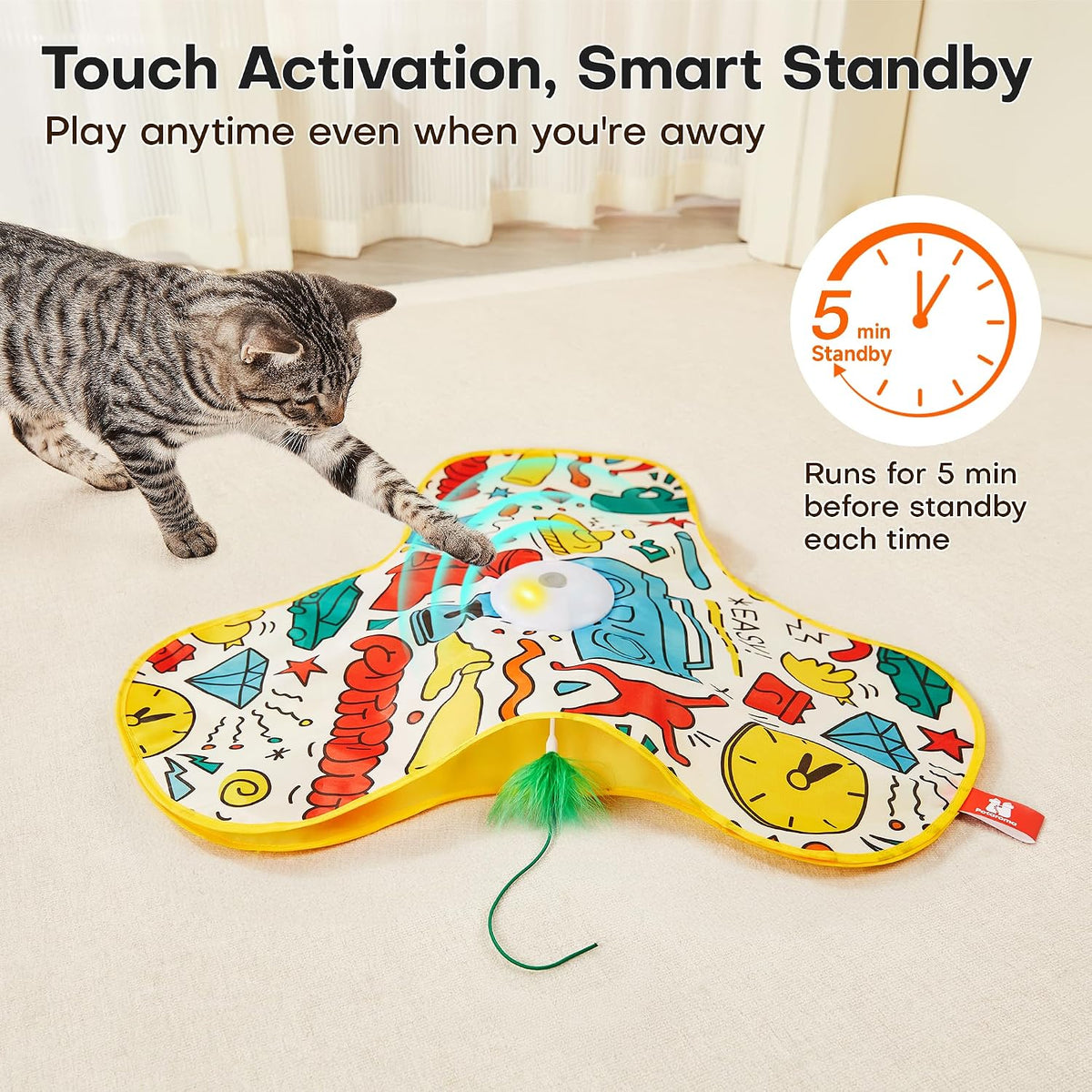 Potaroma Hide and Seek Interactive Cat Toys – Essentials for Cats - Graffiti Cover / 1 Count - image 4