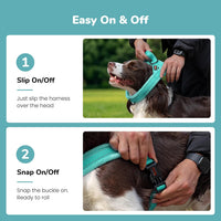 No Pull Dog Harness for Small Dogs, Soft Flannel Padded, XS - L:chest 27-33" / Teal - image 3
