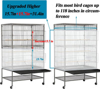 Large Bird Cage Seed Cather - 118*31.5in-White - image 2