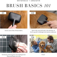 Tweezerman Dog and Cat Slicker Brush for Large Pets, Grooming Brush with Coated Bristles to Prevent Scratching and Ergonomic Handle