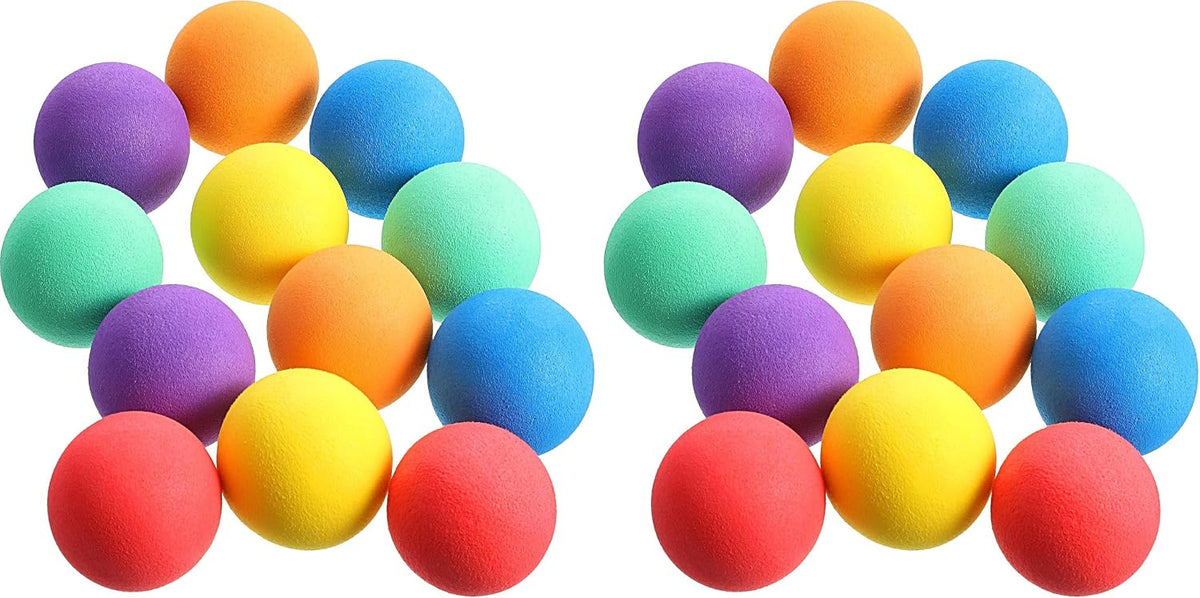 Gejoy 24 Pieces Soft Foam Balls Bulk Lightweight Mini Balls for Safe - 1.57 Inch (Pack of 2)