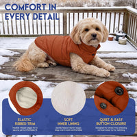ASENKU Dog Winter Coat Dog Fleece Puffer Jacket for Small Medium - X-Large / Reddish Brown - image 2