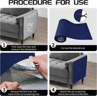 2 Pcs Self-Adhesive Cat Scratch Mat - Blue - image 3