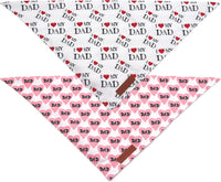 Fall Dog Bandanas 2 Pack, Orange Plaid Pet Scarf for Boy and Girl, Premium Durable Fabric, Holiday - Fathers Day / X-Large - image 3