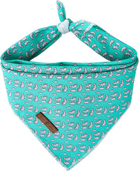 Lionet Paws Spring Daisy Dog Bandana Washable Cotton Handkerchief - Manatee / Small (Pack of 1)