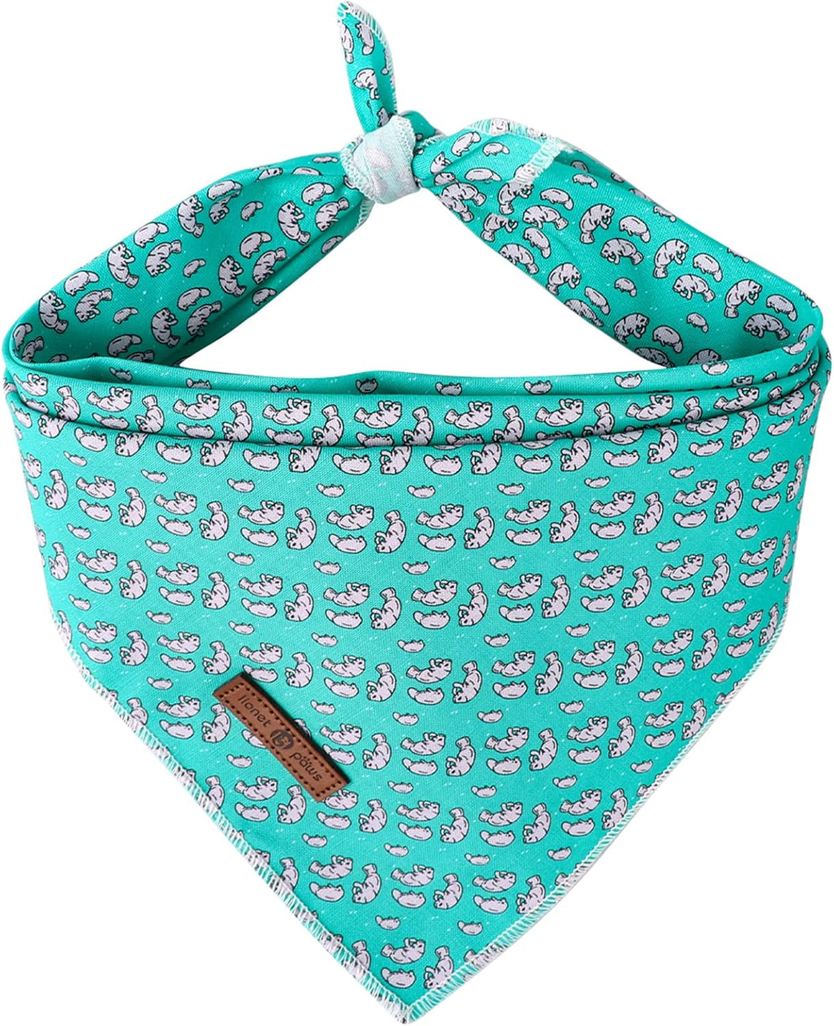 Lionet Paws Spring Daisy Dog Bandana Washable Cotton Handkerchief - Manatee / Small (Pack of 1)
