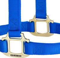 Weaver Equine Nylon Horse Halter, Triple-Ply Cheek Design, Original Non Adjustable Halters for Horses, Equine Tack,Average Size, Black