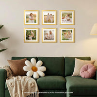 upsimples 50x70cm Puzzle Frame, Wall Decor Frames - Gold / 10x10 - image 3