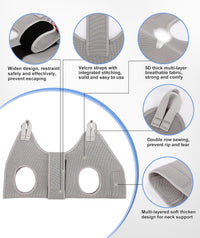 Dog Grooming Hammock Harness, Small Dog Groming Sling - XXL (120 LB Max) Silver Grey 16-27in - image 2