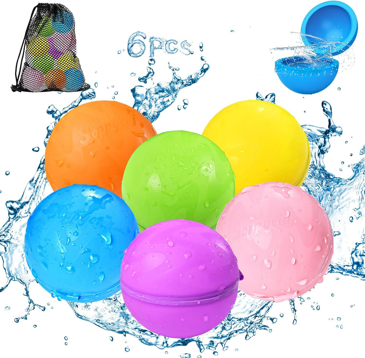 Reusable Water Balloons 12PCS - 6 PCS