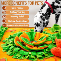 Pet Snuffle Mat for Dogs Sniff Mat Nosework Feeding Mat Slow Feeder - 40''x27.5'' - image 2