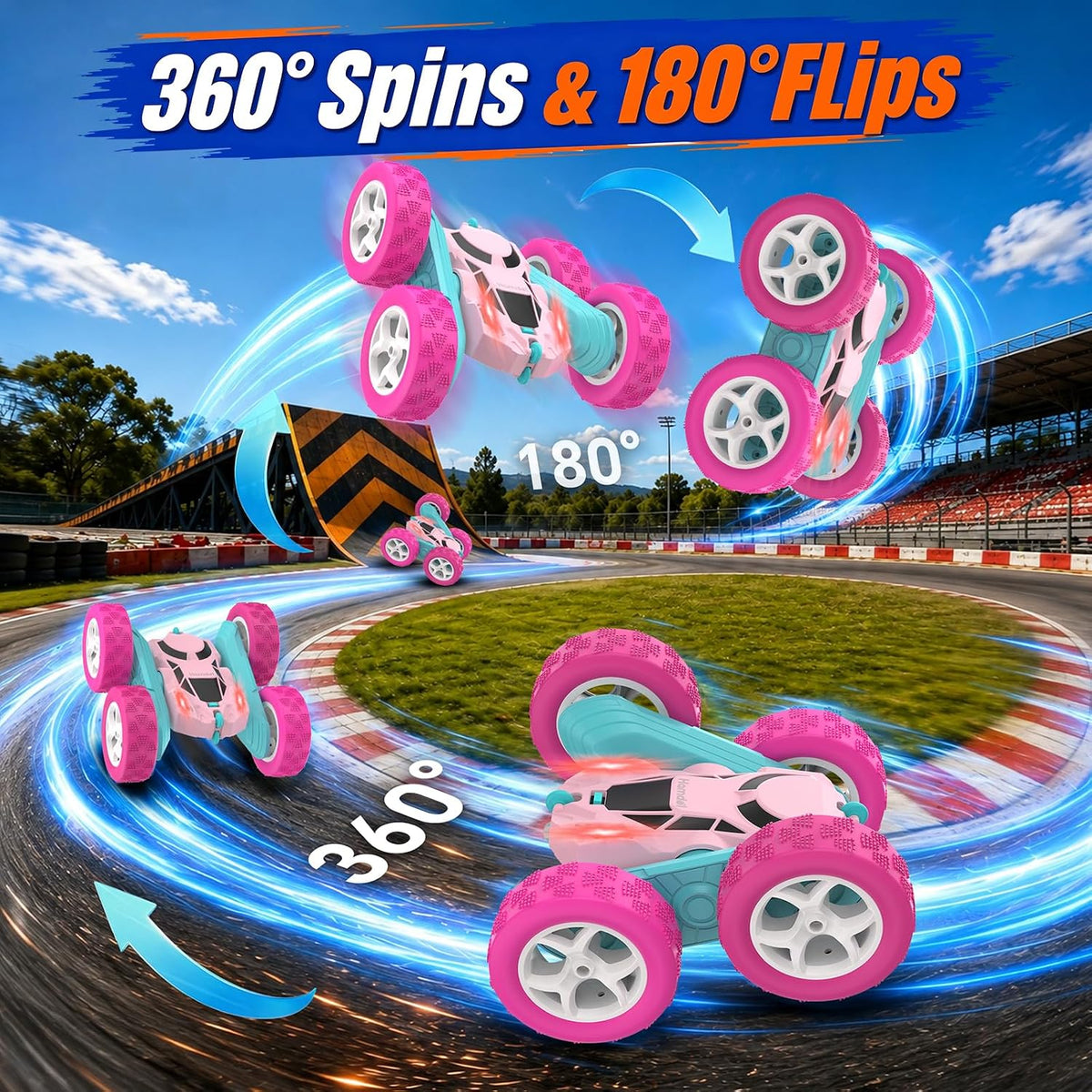 Hamdol Remote Control Car for Kids - Pink / Standard (Headlights) - image 2