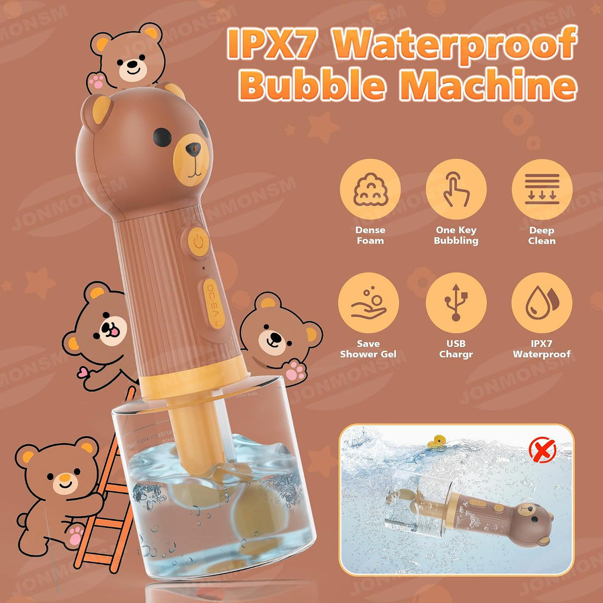 500ml Dog Shampoo Foamer with Auto Mixing - 400ml Bear - image 3