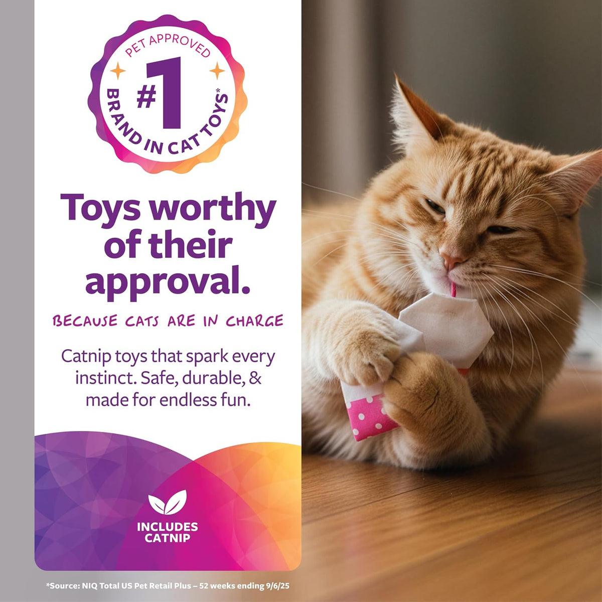 SmartyKat (2 Count Tea Teazers Catnip Cat Toys, Pink/Orange - image 2