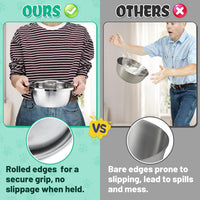 2Pcs 1.3 Gallons Food Grade Stainless Steel Large Dog Bowls – Essentials for Dogs - 1 Gallons - image 2