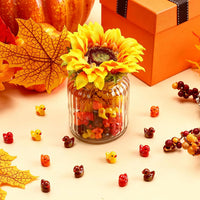 JUNEBRUSHS 50 Pcs Mini Pumpkins Fake Pumpkins Artificial Pumpkins - Autumn Duck Style - image 4