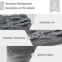 4pcs Rock Terrarium Background, 3D Reptile Tank Background Board - grey-11.8"*8.8"（4pcs） - image 3