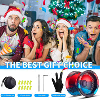 C130 YoYo Professional Responsive Yo yo Bearing for Kids Beginner - Black blue red - image 4