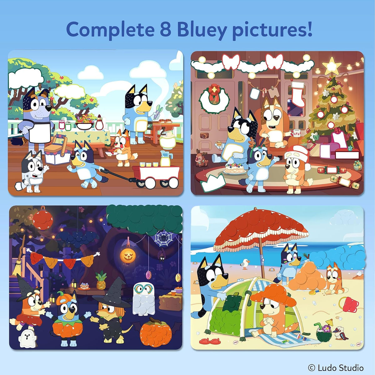 Skillmatics Dot It Sticker Art, Unicorns & Princesses Sparkle - 1. Bluey - image 4