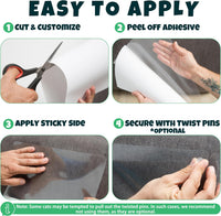 Anti Cat Scratch Furniture Protector, Heavy-Duty - 24-Pack + 124 Pins - image 3