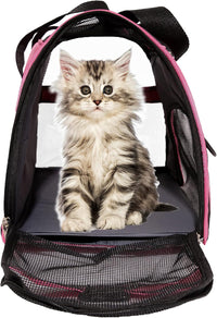 MuchL Cat Carrier for Cats Soft-Sided Travel Pat Carrier for Cat - Medium-Pink - image 2