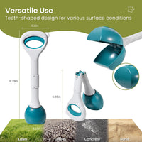 Dog Pooper Scooper Portable with Bag Attachment - Green + 120 garbage bags + dispenser - image 3