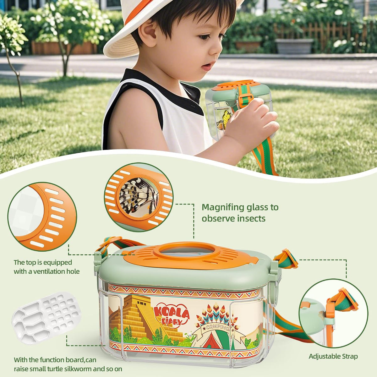 KOALA DIARY kids camping set with tripod stove, cooking pot, lantern and play food - view 8