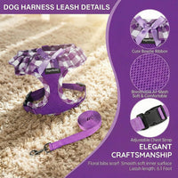 SuperBuddy Upgraded Soft Mesh Dog Harness - L (Neck Girth 15"; Chest Girth: 18.1"-24") / Purple-2 - image 3
