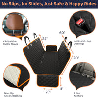 Dog Car Seat Cover for Back Seat, Dog Hammock for Car, SUV - Orange / XL 60"W- Trucks & Full-Size SUVs - image 3