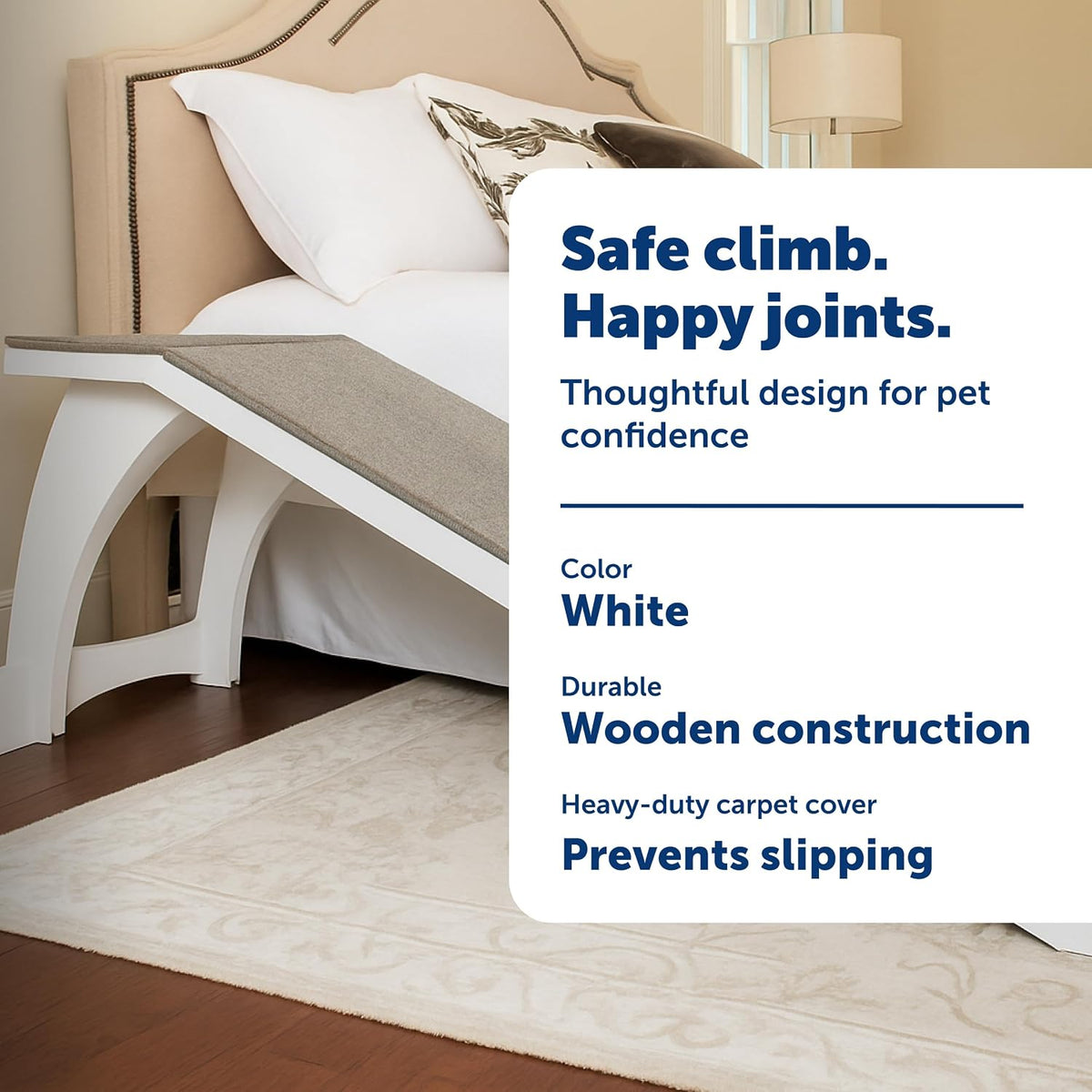 PetSafe CozyUp Bed Ramp, Supports Pets Back & Joints - White / Ramp - image 3