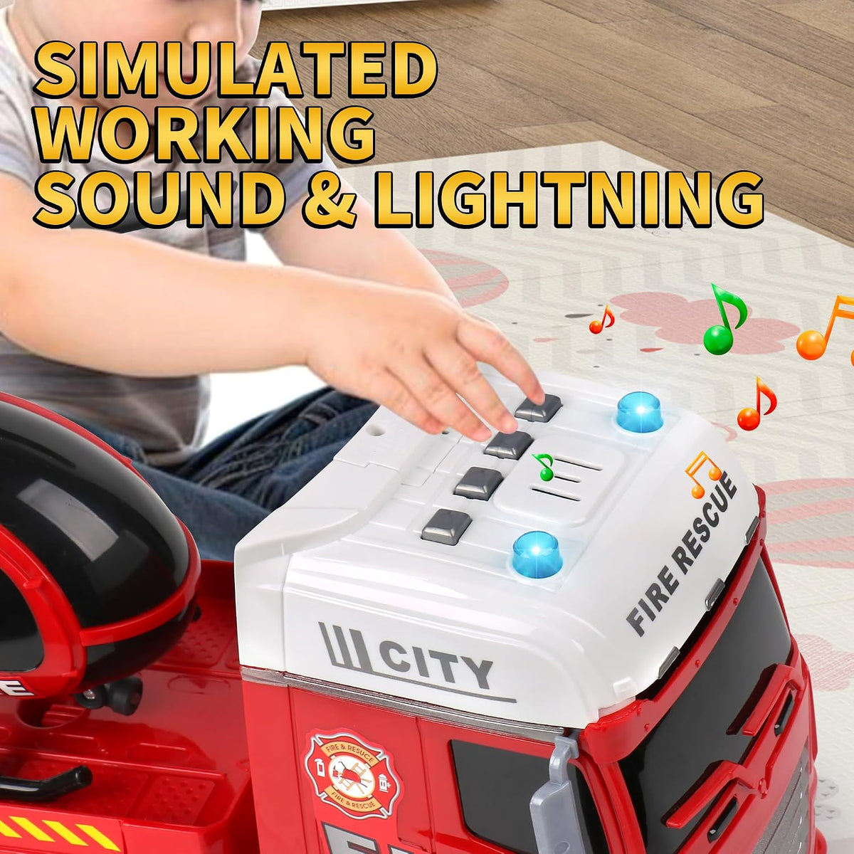 Dwi Dowellin Toddler Boy Toys for 3 4 5 6 Year Old - Fire Truck - image 4