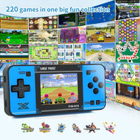 Handheld Game for Kids -Preloaded 220 Retro Video Games - Black+blue - image 2