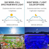 Advanced 7-Row LED Aquarium Light, Easy Setup Controller, Auto On Off Full Spectrum Fish Tank Light, 24/7 Lighting Cycle, 8 Colors, 10 Level Dimming, 20W for 12"-18" Freshwater Planted Tank