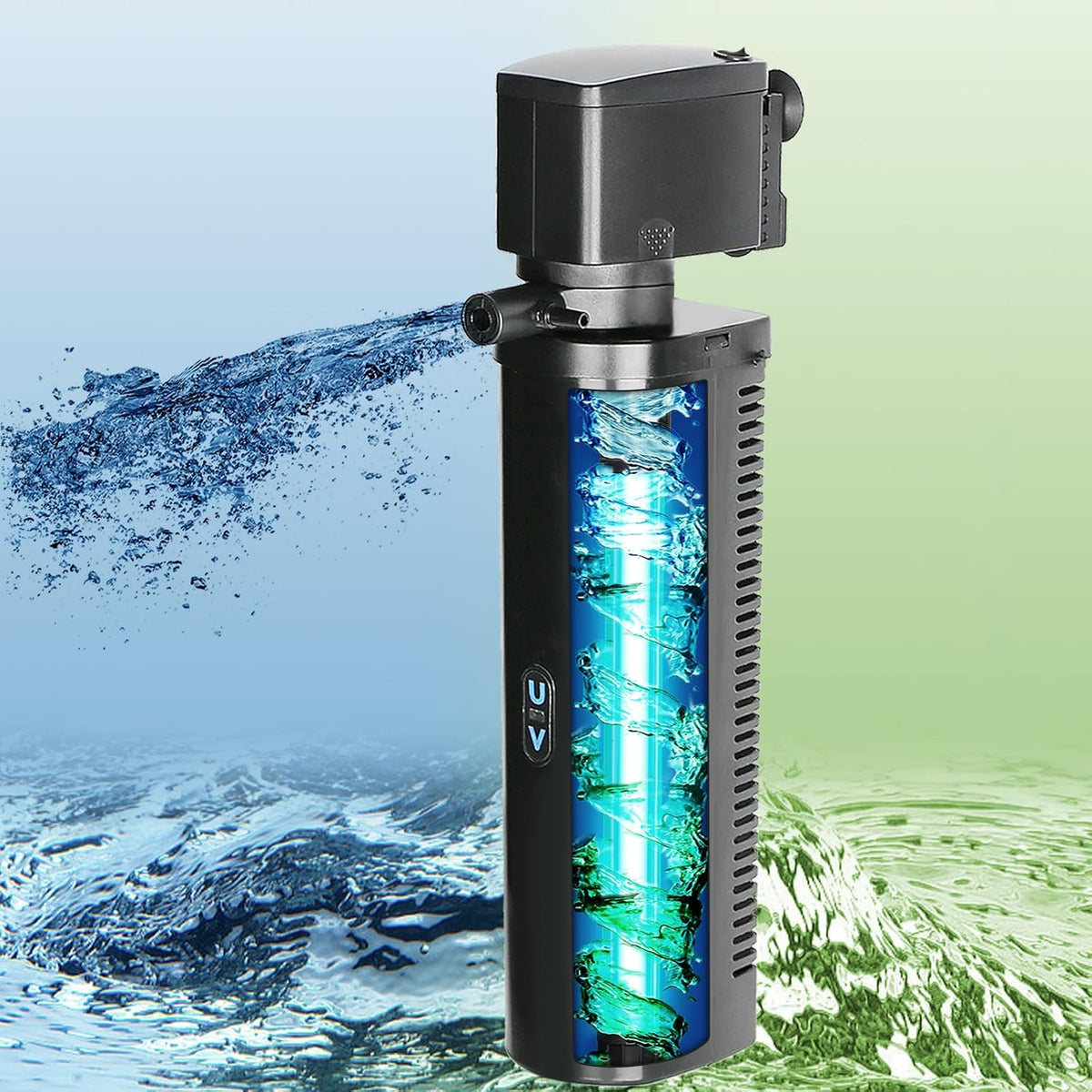 TARARIUM Aquarium Filter U-V for 20-75 Gallon - Extra Large-(for 100-500 Gallon)