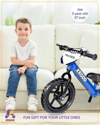 KRIDDO Pro toddler balance bike with hand brake, kickstand and thick tires - view 9