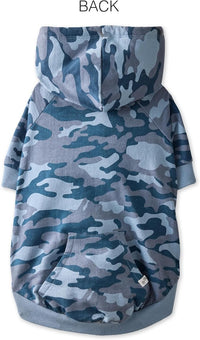 Rocky – The Orginal Lightweight Hooded TEE 100% Organic Cotton Dog Hoodie Pet Coat Sweater for Small, Medium, Large Dogs, Navy Camo, X-Small