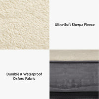 LE SURE Waterproof Dog Bed Cover Replacement - XX-Large / Grey-Sherpa / Sherpa, Oxford fabric - image 3