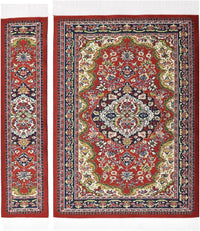 iLAND Dollhouse Rug 1/12 Scale Woven Miniature Carpet 2pcs Fragrance – Fun for Kids & Family - 2pcs Love