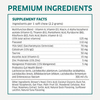 Dog Multivitamin - Dog Vitamins and Supplements - Digestive Enzymes & Probiotics - Probiotics for Dogs - for Skin and Coat Allergies - Immune System & Overall Health - 120 Soft Chew Dog Treats