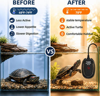 FREESEA Adjustable Turtle Tank Heater: Precise Temperature Control - 50W(1-10gallon) - image 2