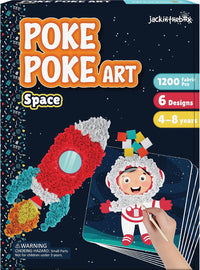 Jackinthebox Poke Art Magical Flower Pressing Craft Kit for Girls - Space