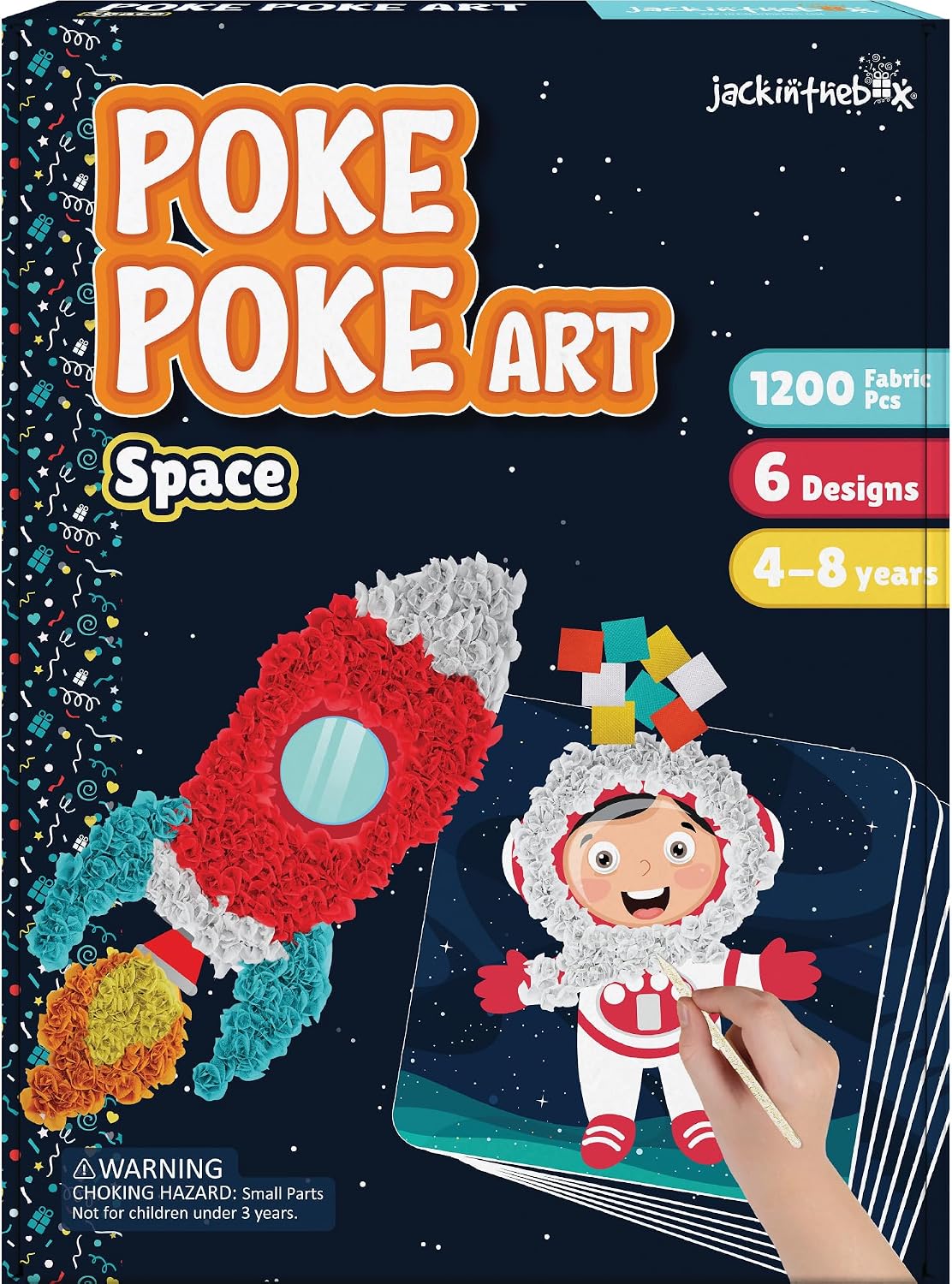 Jackinthebox Poke Art Magical Flower Pressing Craft Kit for Girls - Space