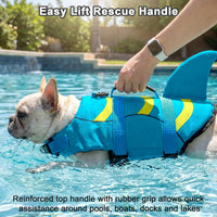 Fragralley Shark Dog Life Jacket - X-large / Blue-Wave Shark - image 4