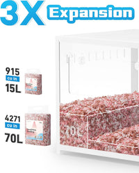 BUCATSTATE Hamster Bedding 15L, 99% Dust-Free Paper Bedding - Blossom / 70L - image 4