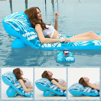 Jasonwell Inflatable Pool Float Adult - Bluewhite - image 2