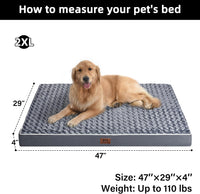 Orthopedic Dog Beds Large Sized Dog Washable Pet Bed - Grey / 47" x 29" x 4" - image 3