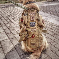 Tactical Dog Vest Harness with 3 MOLLE Bags&1 Bungee Leash – Essentials for Dogs - Black / L:Harness neck 11.4"~18.9", chest 20.1"~35.4" - image 3