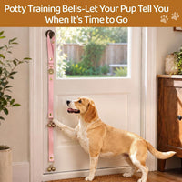 Kytely Leather Dog Doorbells to Go Outside - Pink - image 2