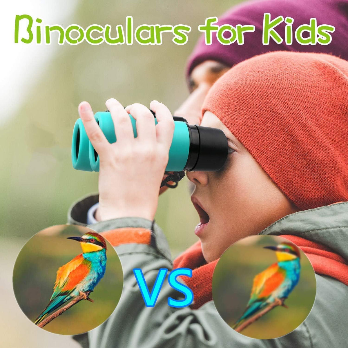 Scotamalone Kids Toy Binoculars Shock Proof for Age 3-12 Years Old - light blue / one pc (Pack of 2) - image 4