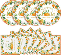 40 Pcs Basketball Plates and Napkins Set - Little Cutie